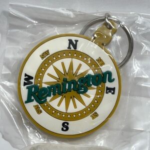 Remington Rubber Compass Design Keychain Christmas Gift Dad Stocking Stuffer Him